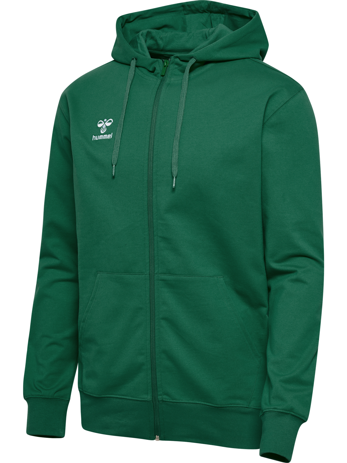 hmlGO 2.0 ZIP HOODIE, EVERGREEN, packshot