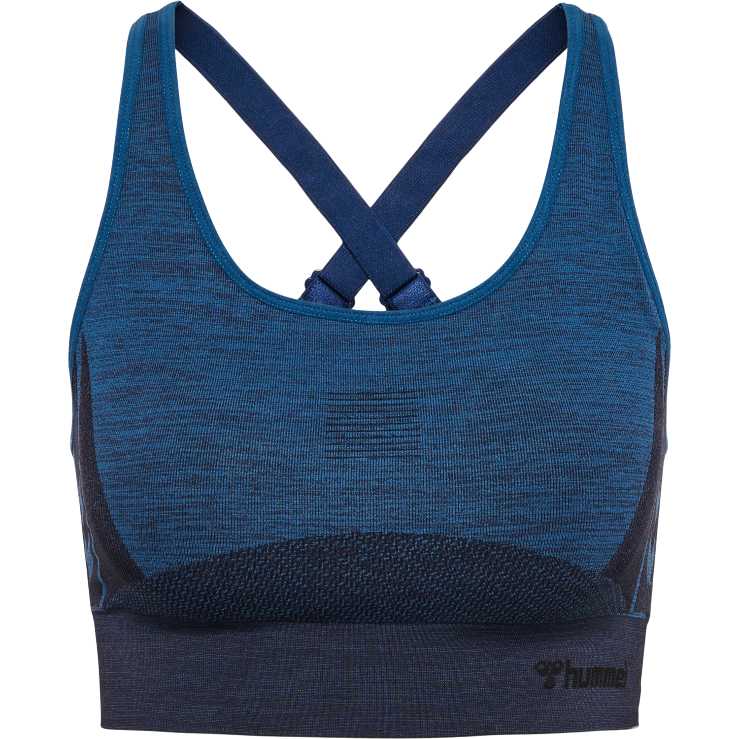 hmlCLEA SEAMLESS  SPORTS TOP, INSIGNIA BLUE MELANGE, packshot