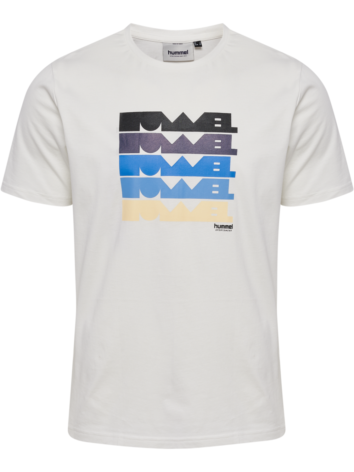 hmlREGULAR GRAPHIC TEE S/S, WHITE/BLUE, packshot