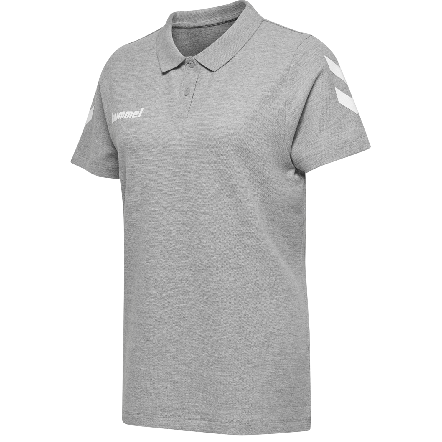 HMLGO COTTON POLO WOMAN, GREY MELANGE, packshot