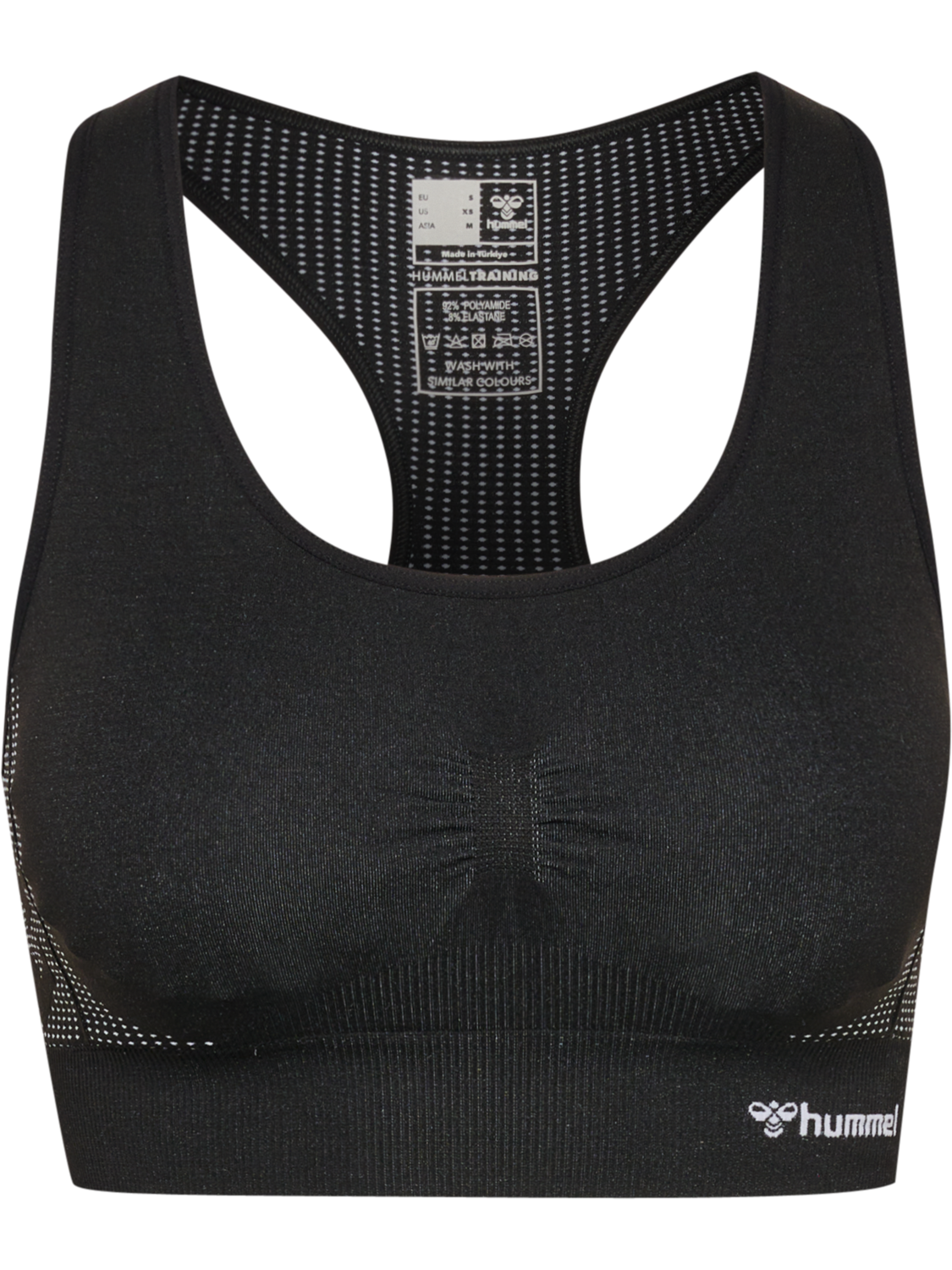 hmlMT SHAPING SEAMLESS PADDED BRA, BLACK, packshot