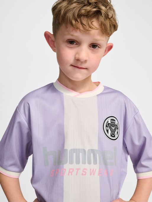 hmlJR LOOSE BALL  JERSEY S/S, LAVENDER, model