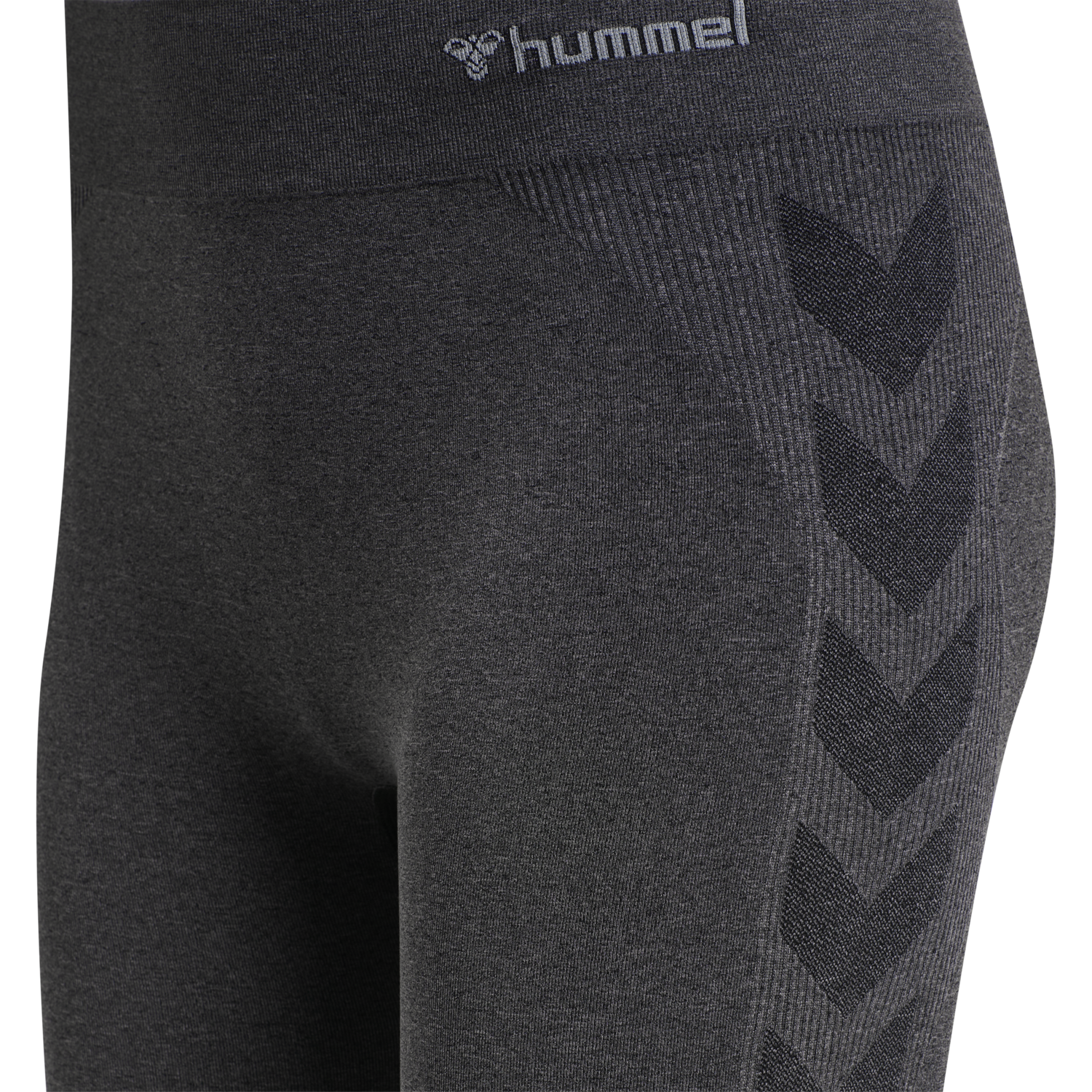 hmlCI SEAMLESS CYCLING SHORTS, BLACK MELANGE, packshot