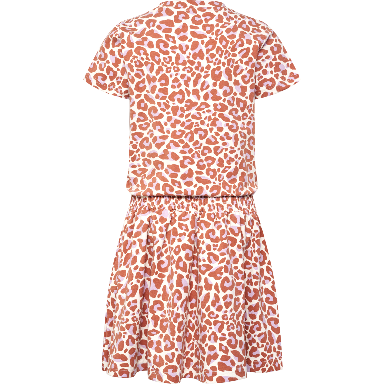 hmlJUMPY AOP DRESS S/S, COPPER BROWN, packshot