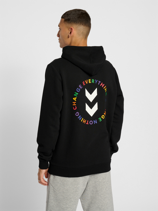 hmlEVERYTHING NOTHING HOODIE, BLACK, model
