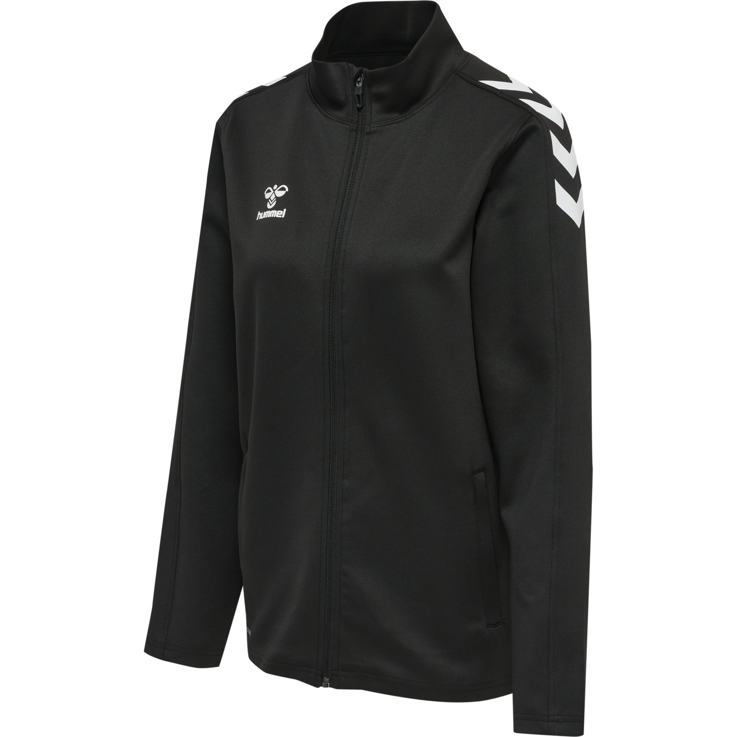 hmlCORE XK POLY ZIP SWEAT WOMAN, BLACK/BLACK, packshot