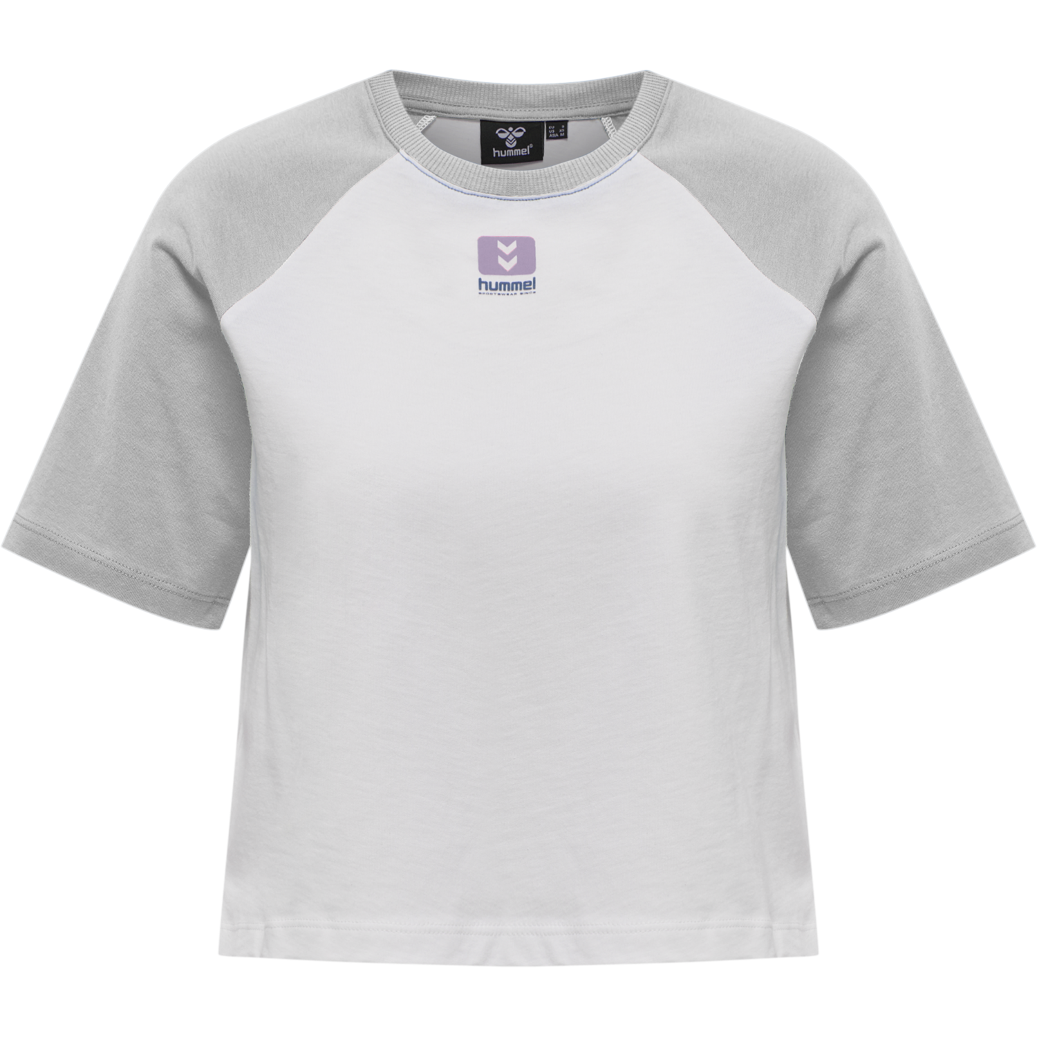 hmlLGC NAYA CROPPED T-SHIRT, LIGHT GREY MELANGE, packshot