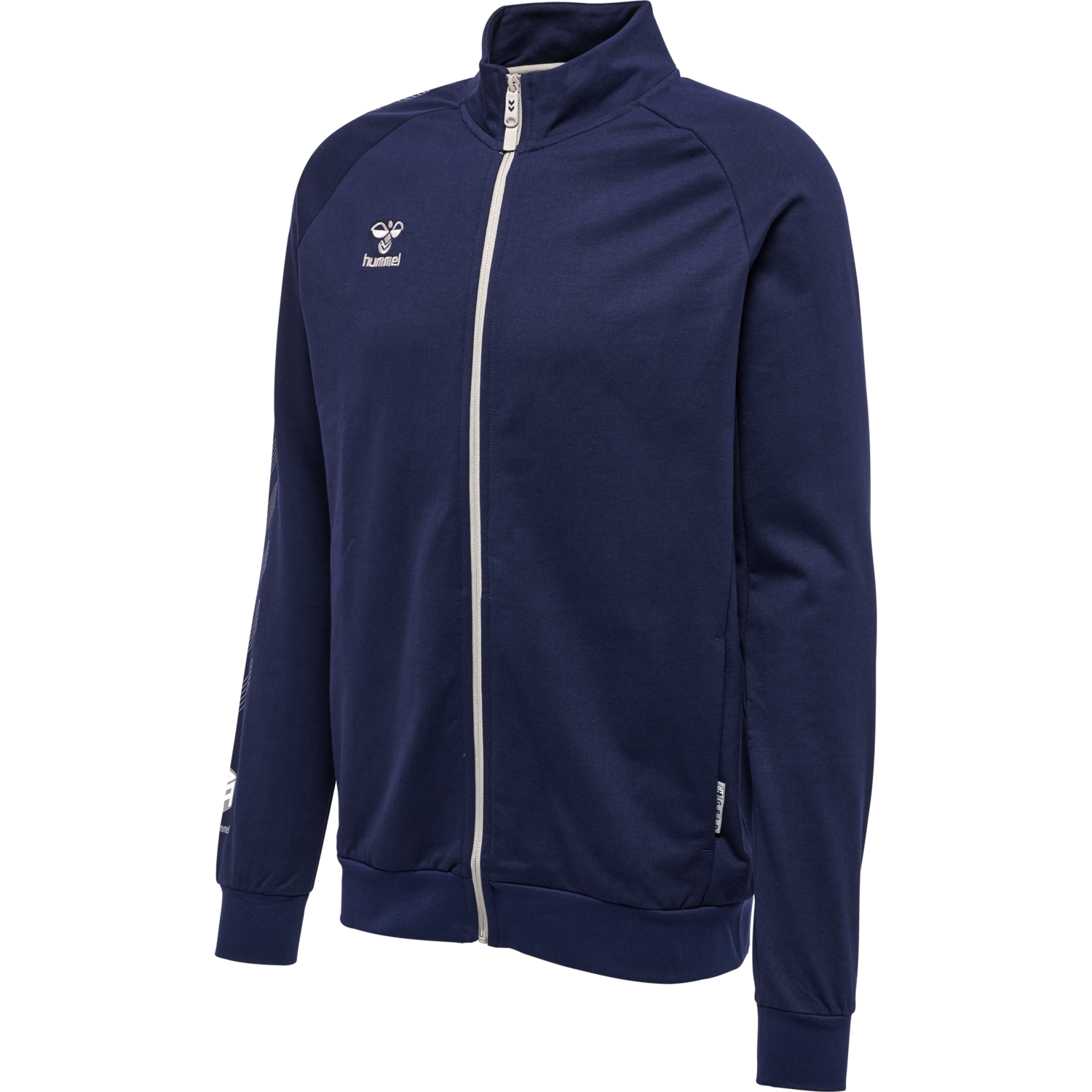 hmlMOVE GRID COTTON ZIP JACKET, MARINE, packshot