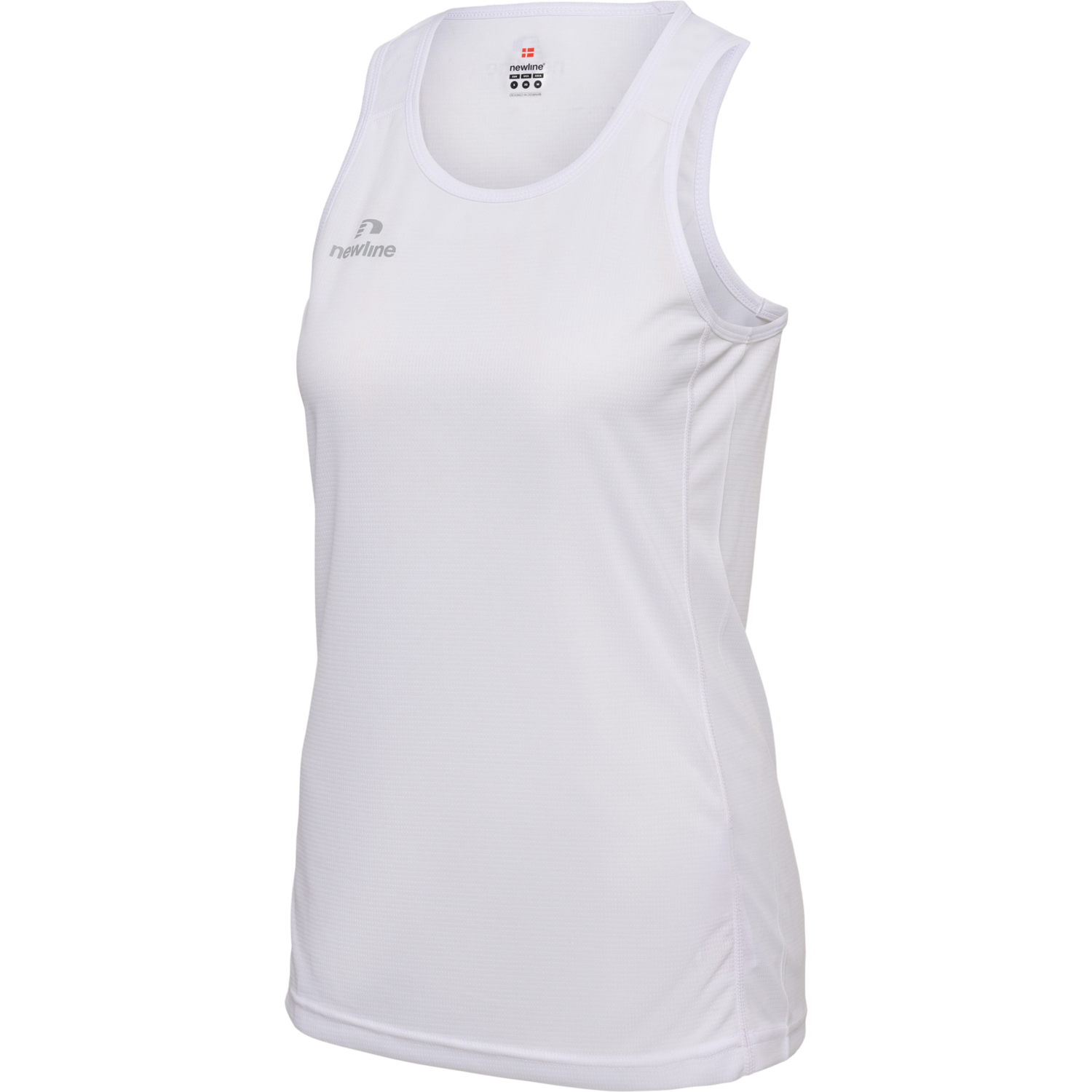 WOMEN'S ATHLETIC RUNNING SINGLET, WHITE, packshot