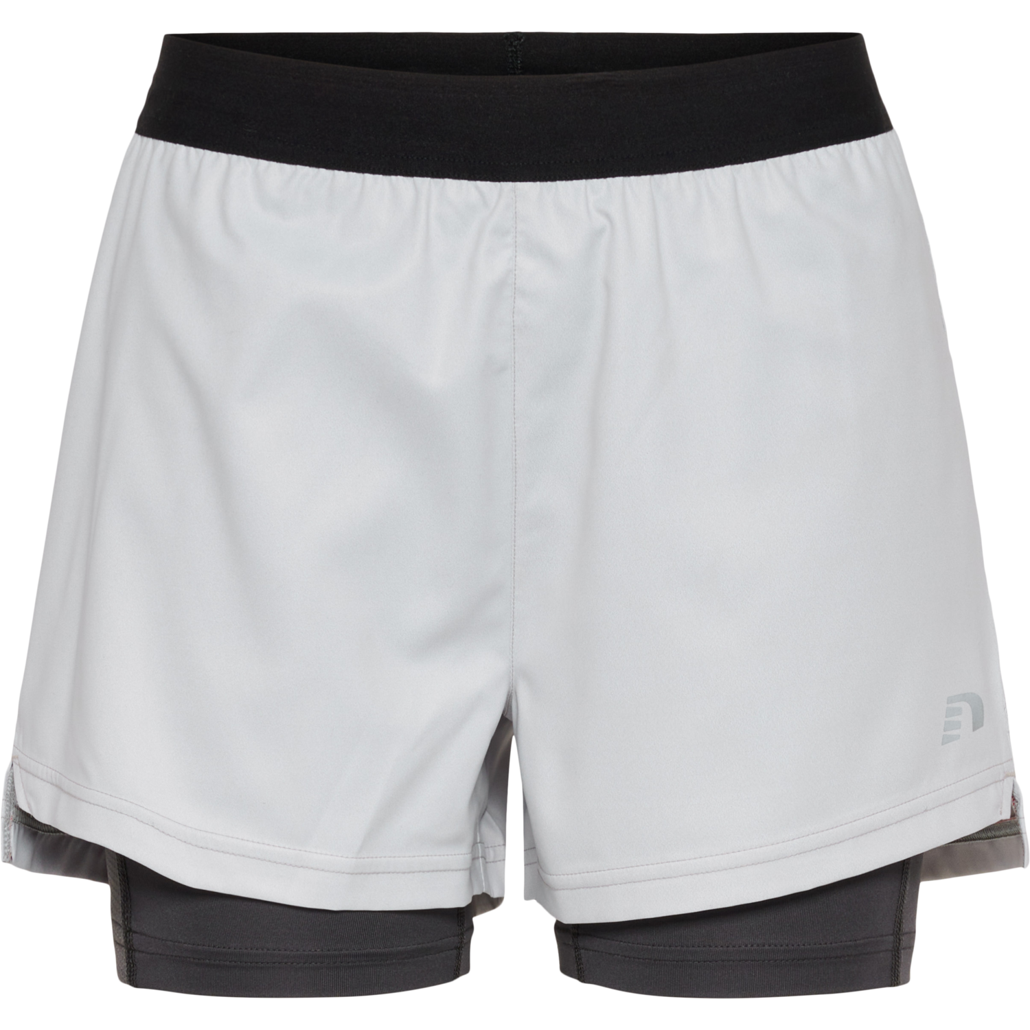 WOMEN 2-IN-1 RUNNING SHORTS, OYSTER MUSHROOM, packshot