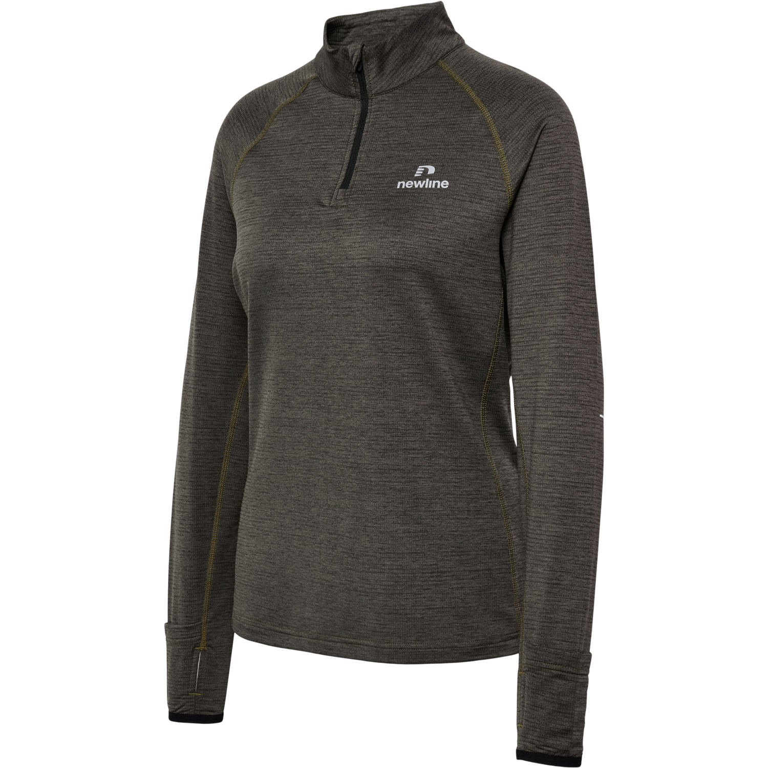 nwlPACE HALF ZIP WOMAN, BELUGA MELANGE, packshot