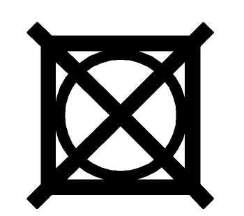 Må ikke tørkes i tørketrommel